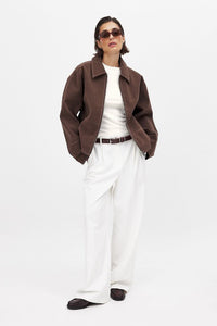 Ava Faux Suede Jacket Brown