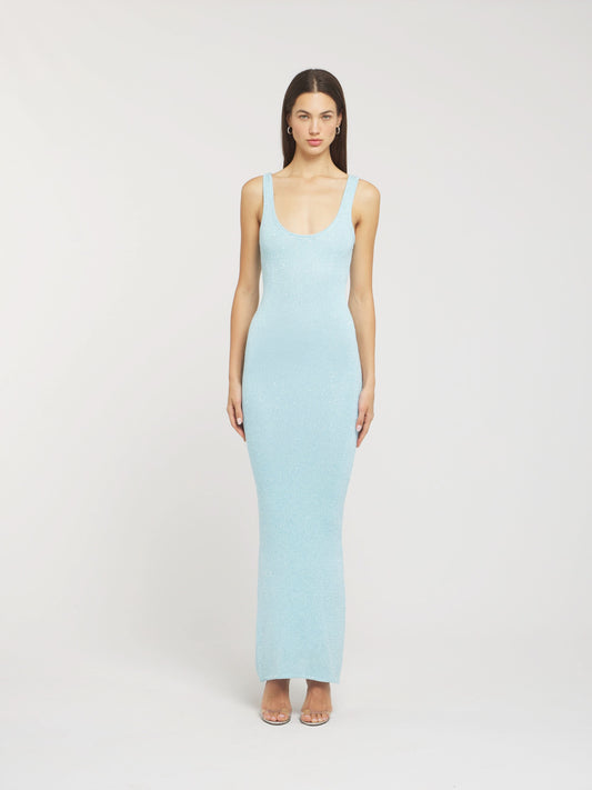 Baia Sequin Maxi Dress Light Blue