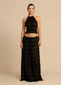 Beatrice Ruffle Set Black