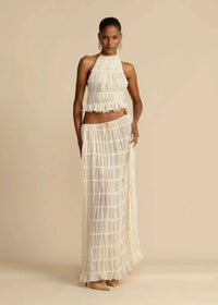 Beatrice Ruffle Set White