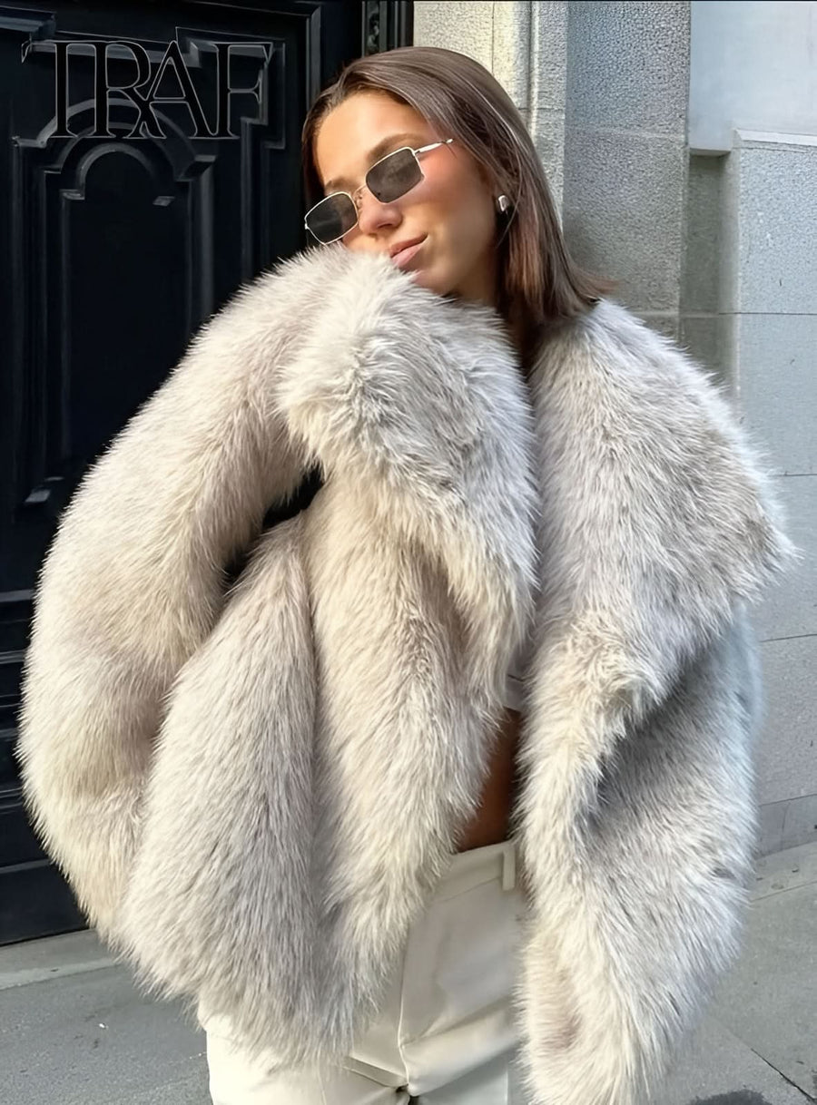 Becca Fur Coat Beige
