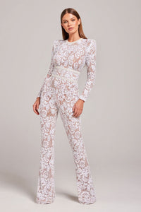 Bella Lace Jumpsuit White