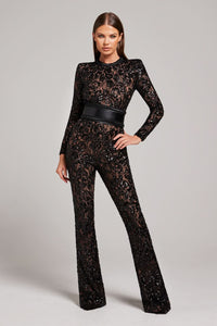 Bella Lace Jumpsuit Black