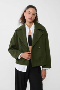 Belle Double Breasted Jacket Green