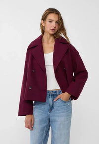 Belle Double Breasted Jacket Red