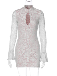 Brianna Lace Mini Dress White