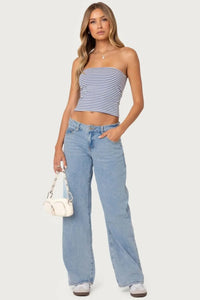Carly Low Rise Jeans Blue Denim