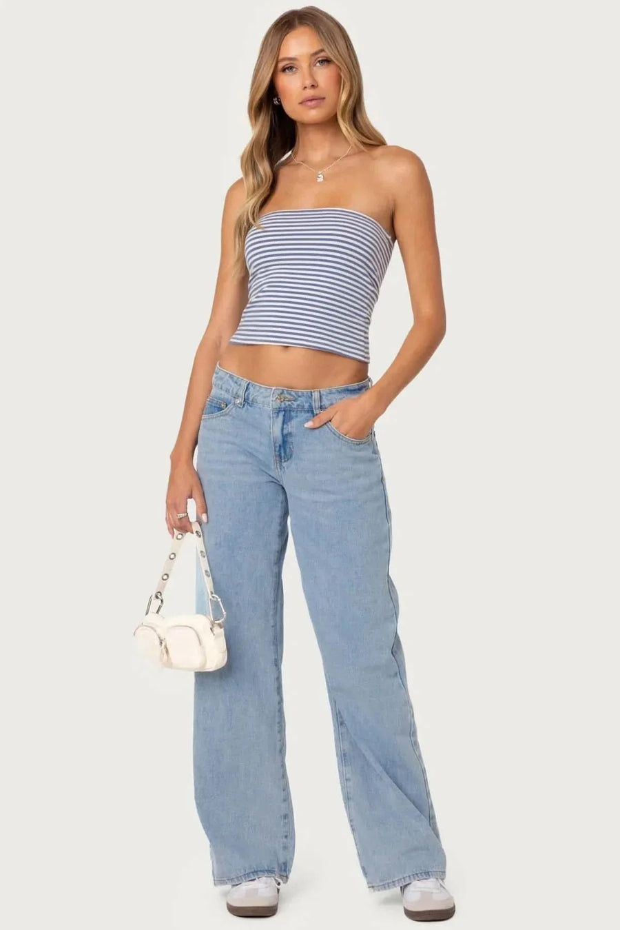 Carly Low Rise Jeans Blue Denim