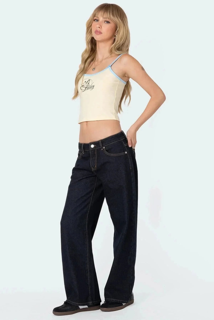 Carly Low Rise Jeans Indigo Blue Washed