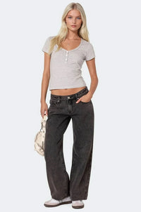 Carly Low Rise Jeans Black Washed