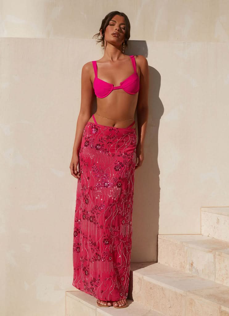 Corinna Maxi Skirt Red