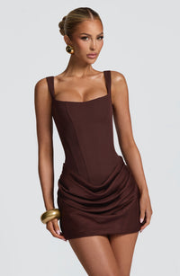 Cornelia Mini Dress Brown