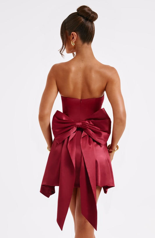 Davina Mini Dress Burgundy