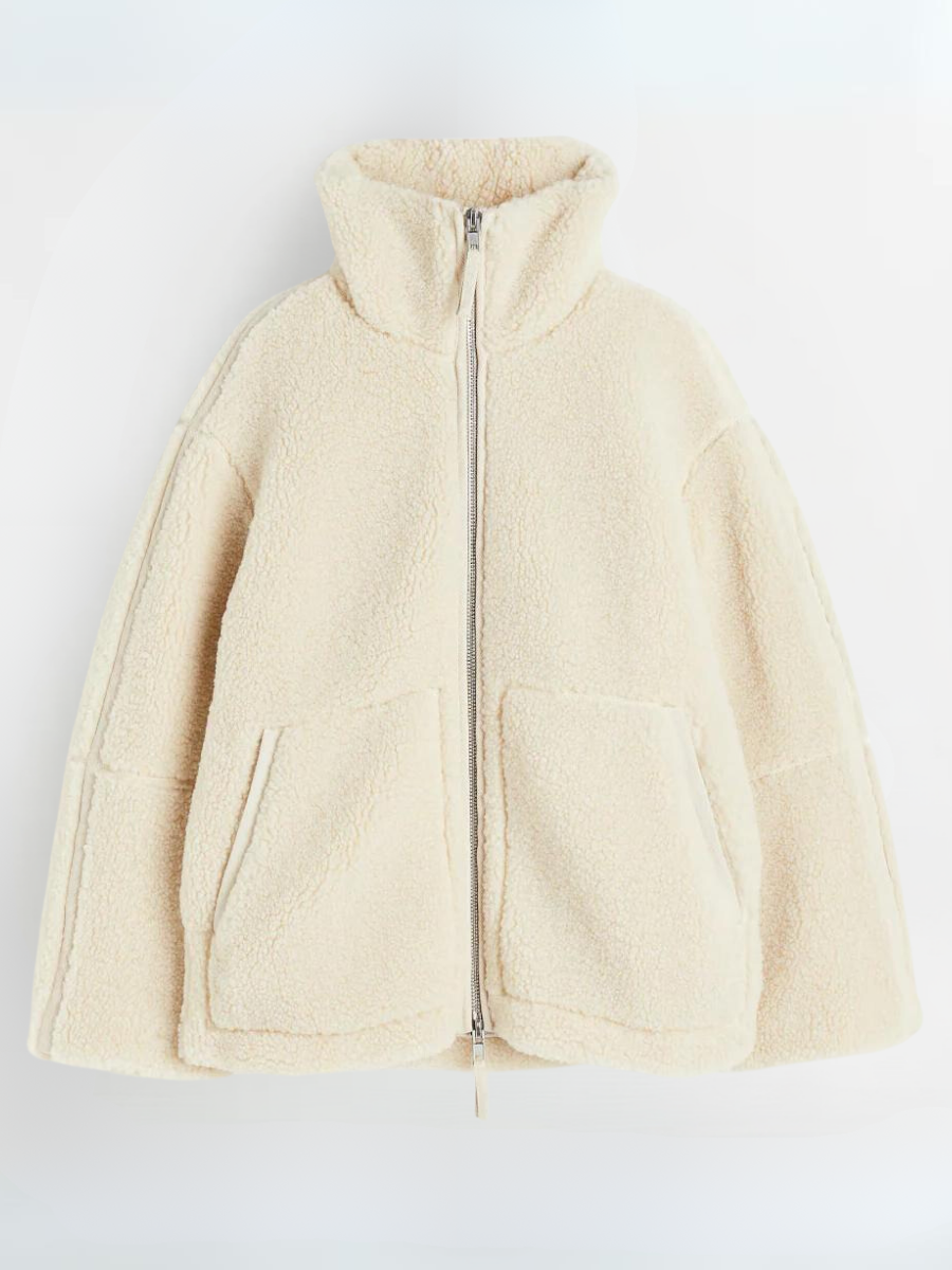 Denise Teddy Coat White