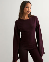 Eline Sweat Set Wine Red