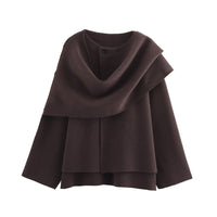 Ellie Scarf Coat Dark Brown
