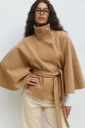 Elsie Belt Cape Jacket Beige