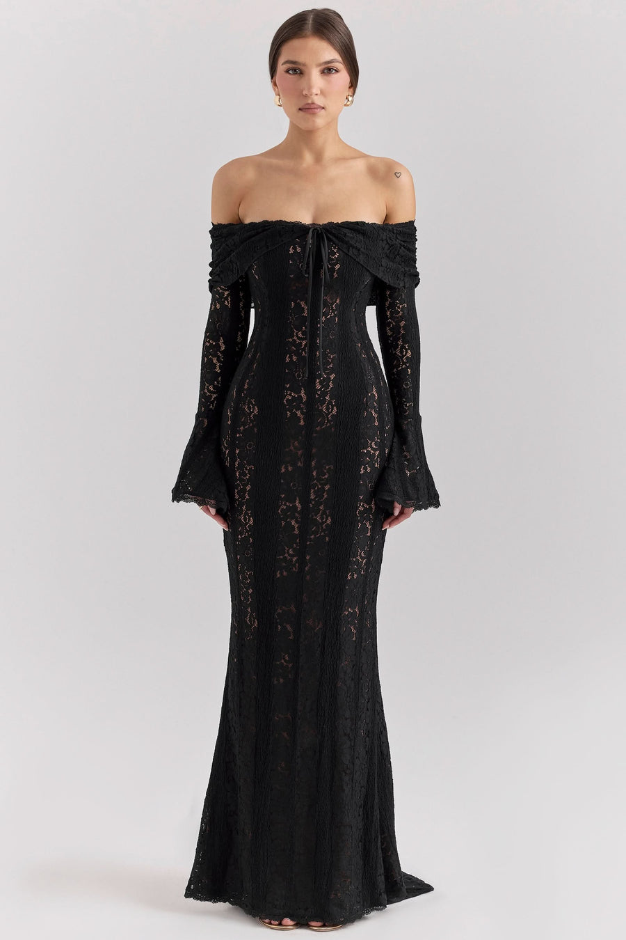 Emily Lace Maxi Dress Black