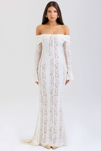 Emily Lace Maxi Dress White