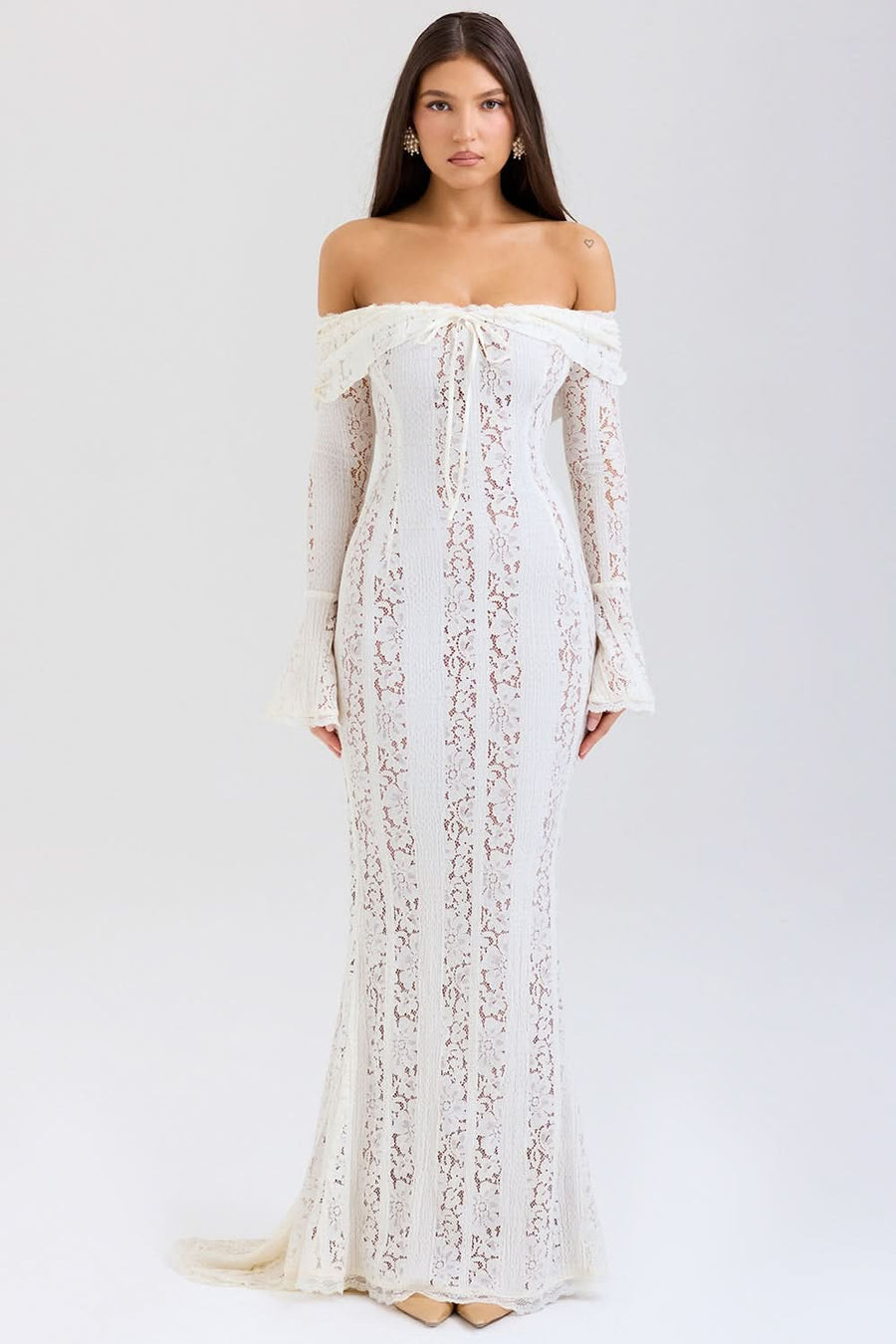 Emily Lace Maxi Dress White