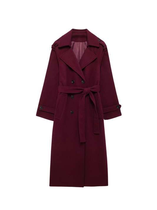 Hannah Trenchcoat Burgundy
