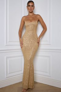 Hayda Maxi Dress Gold