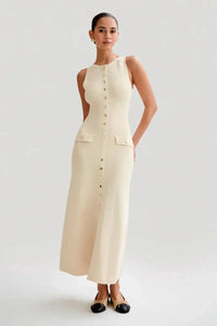 Hilton Midi Dress Cream