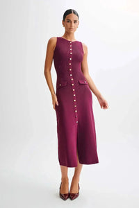 Hilton Midi Dress Red