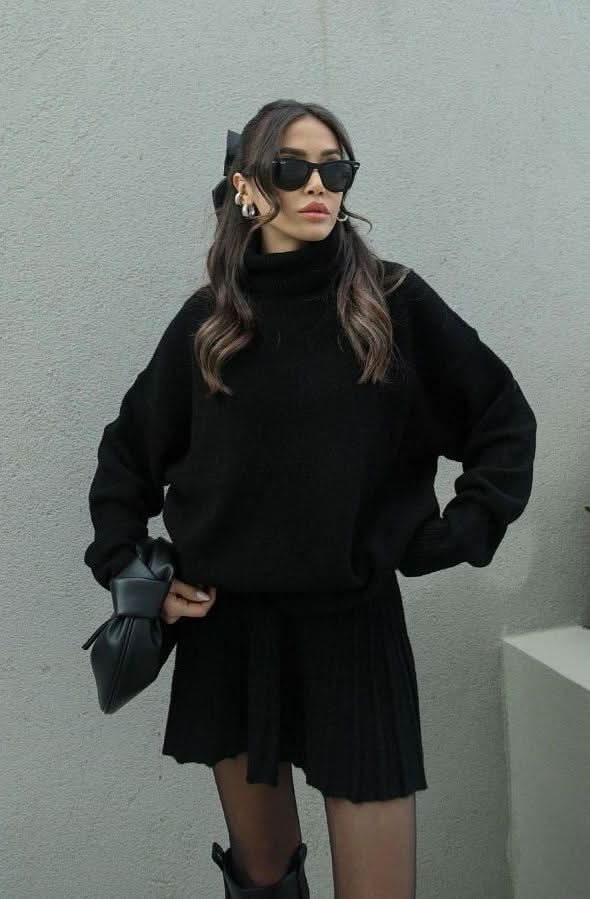 Indy Knit Set Black