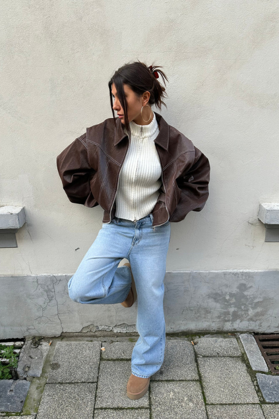 Isabel Oversized Jacket Brown