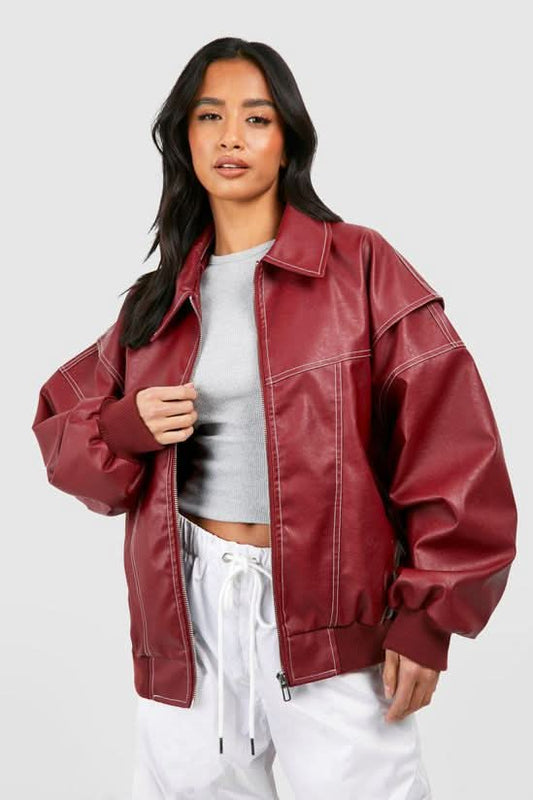 Isabel Oversized Jacket Red
