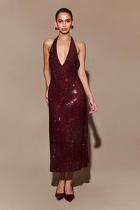 Jade Midi Dress Red