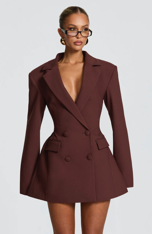 Jasmyn Mini Blazer Brown