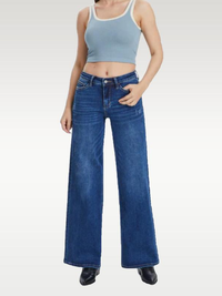 Kaja Wide Leg Jeans Dark Blue