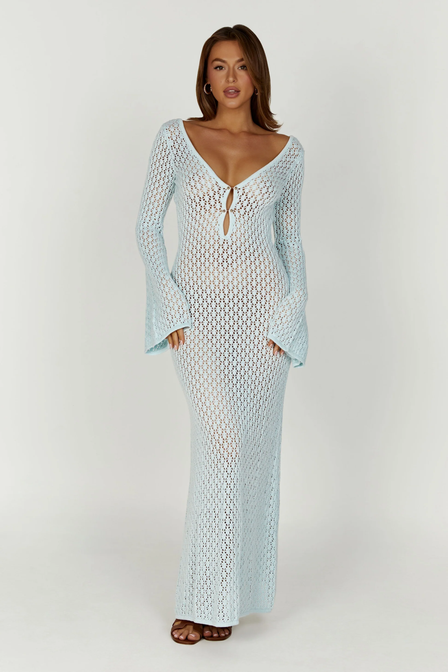 Kayleigh Crochet Dress Blue