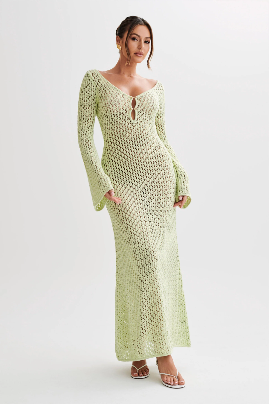 Kayleigh Crochet Dress Green