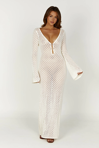 Kayleigh Crochet Dress White