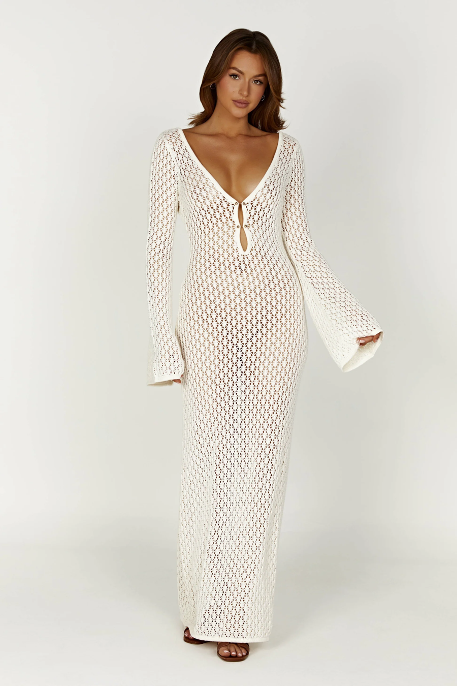Kayleigh Crochet Dress White
