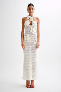 Kyla Crochet Maxi Dress Ivory