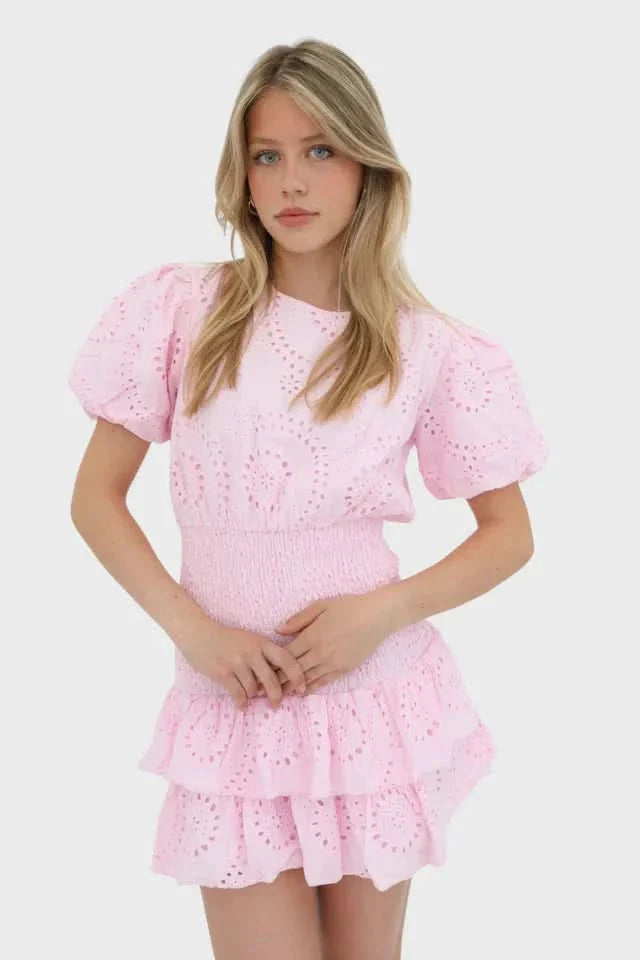 Lacey Mini Dress Pink