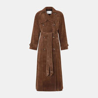Lara Suede Trenchcoat Mocha