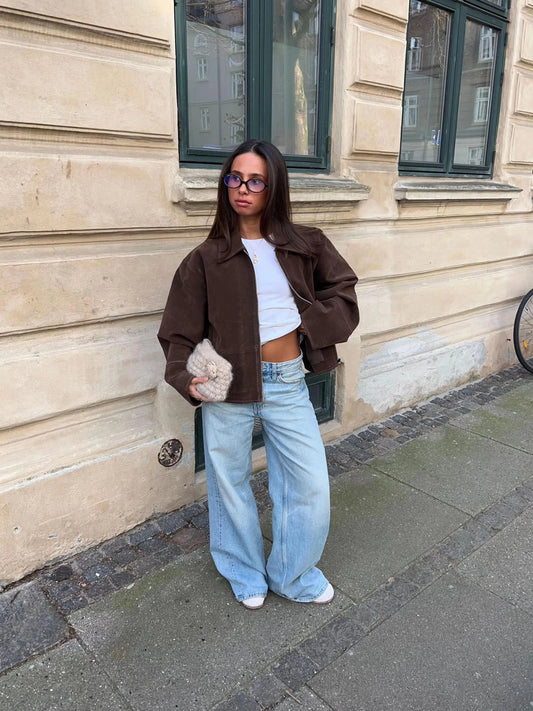 Lena Suede Jacket Brown