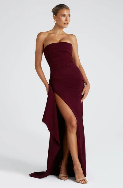 Lissa Maxi Dress Wine Red