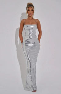 Lorena Maxi Dress Silver