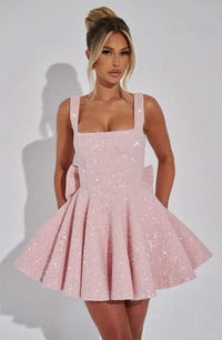 Lucia Mini Bow Dress Pink