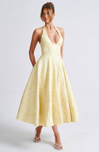Mabel Midi Dress Yellow
