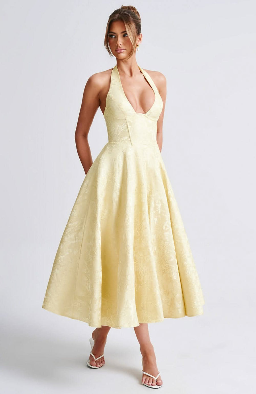 Mabel Midi Dress Yellow