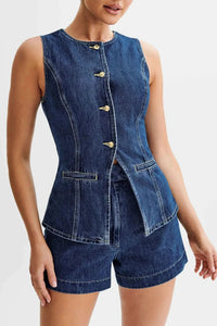 Mae Denim Set Blue
