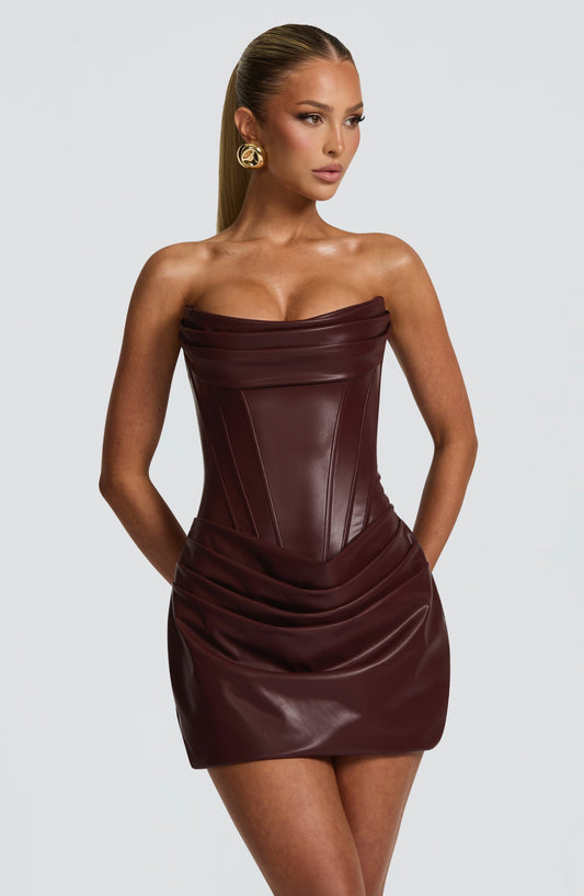 Marly Mini Dress Brown