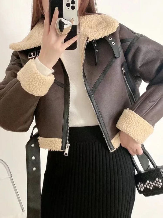 Marta Leather Coat Brown